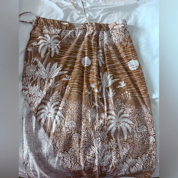 DESMOND & DEMPSEY x H&M. Calf-length wrap skirt - Picture 4 of 5